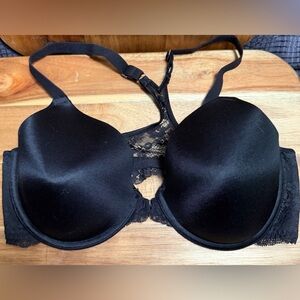 Maidenform | Elegant Padded Black Lace Racerback Adjustable Strap Bra, Size 38C